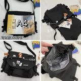 Waterproof Canvas Shoulder Bag Large Capacity Crossbody Bags