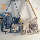 Waterproof Canvas Women Handbags Shoulder Bags Nylon Ladies Tote Messenger Bag