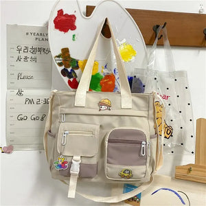 Waterproof Canvas Women Handbags Shoulder Bags Youth Version