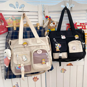 Waterproof Canvas Women Handbags Shoulder Bags Youth Version