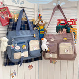 Waterproof Canvas Women Handbags Shoulder Bags Youth Version