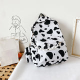 Cow Print Waterproof Women Backpack Anti-theft Shoulder Bag for Girls