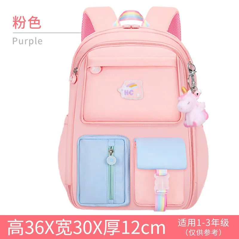 Girls Waterproof School Backpack Kids Orthopedic Bag
