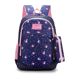 Waterproof Princess School Backpack Girls Kids Book Bag