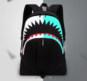 Waterproof Children School Bags Boys Orthopedic USB Luminous Backpack Shark