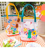 Waterproof Clear Handbag Girls Rabbit Transperant Travel Beach Bag