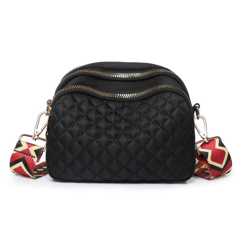 Waterproof Crossbody Shoulder Bag with Colored Strap