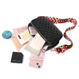 Waterproof Crossbody Shoulder Bag with Colored Strap