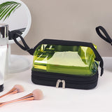 Waterproof Cosmetic Bag Transparent PU Toiletry Handbag