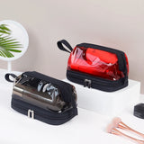Waterproof Cosmetic Bag Transparent PU Toiletry Handbag
