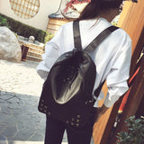 Waterproof Rivet School Backpack Women's Bag Oxford Cloth Gift