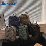 Waterproof Down Cotton School Bags Solid Women Student School Bags Casual