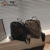 Waterproof Down Cotton School Bags Solid Women Student School Bags Zipper Female