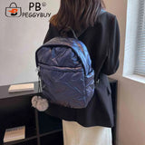 Waterproof Down Cotton School Bags Solid Women Student School Bags Zipper Female