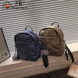 Waterproof Down Cotton School Bags Solid Women Student School Bags Zipper Female