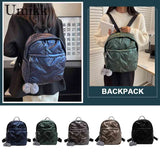 Waterproof Down Cotton School Bags Solid Women Student School Bags Zipper