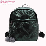 Waterproof Down Cotton School Bags Solid Women Student School Backpack