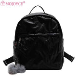 Waterproof Down Cotton School Bags Solid Women Student School Backpack
