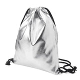 Waterproof Drawstring Backpack Bag PU Leather Women Sport Gym Bag