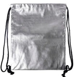 Waterproof Drawstring Backpack Bag PU Leather Women Sport Gym Bag