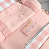 Waterproof Girl Plaid Backpack Female Harajuku College Laptop Bag