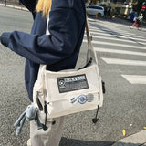 Waterproof Harajuku Crossbody Bag Retro Nylon Large Capacity Messenger Shoulder
