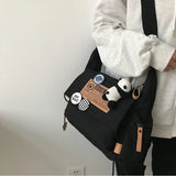 Waterproof Harajuku Crossbody Bag Retro Nylon Large Capacity Messenger Shoulder