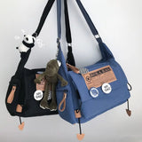 Waterproof Japanese Harajuku Nylon Crossbody Bag Large Capacity Handbag