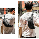 Waterproof Man Waist Bag Chest Pack Outdoor Fitness Crossbody Bag