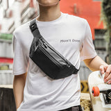 Waterproof Man Waist Bag Chest Pack Outdoor Fitness Crossbody Bag