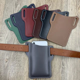 Waterproof Man Waist Bag Retro Leather Mobile Carrier Belt Pouch