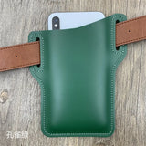 Waterproof Man Waist Bag Retro Leather Mobile Carrier Belt Pouch