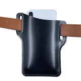 Waterproof Man Waist Bag Retro Leather Mobile Carrier Belt Pouch