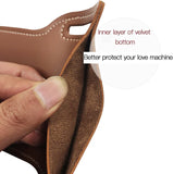 Waterproof Man Waist Bag Retro Leather Mobile Carrier Belt Pouch