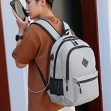 Waterproof Men Backpack Business Schoolbag USB Charging Laptop Backpac