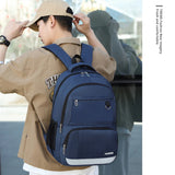 Waterproof Nylon Student School Backpack 15.6 Inch Laptop Bag