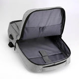 Waterproof Men's Backpack USB Port Canvas Backpack Casual School Rucksack