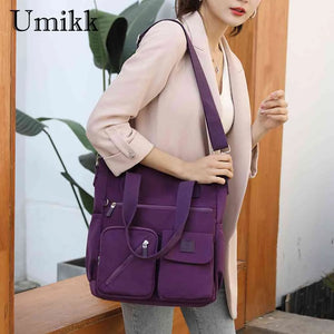 Waterproof Messenger Bags Casual Nylon Commute Bags Large Capacity