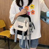 Waterproof Mini School Backpack for Women, Nylon Laptop Travel Bag