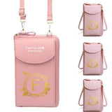 Waterproof Universal Cell Phone Bag Wreath Letter Printed Women Shoulder Wallet