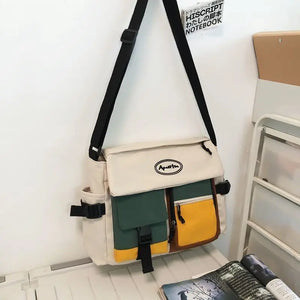 Waterproof Nylon Crossbody Bag for Women Men Messenger Bag