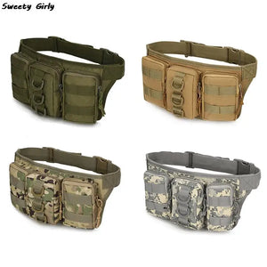 Waterproof Nylon Men Fanny Pack Tactical Military Army Waist Bag Hiking