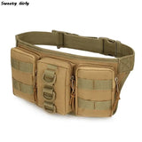 Waterproof Nylon Men Fanny Pack Tactical Military Army Waist Bag Hiking