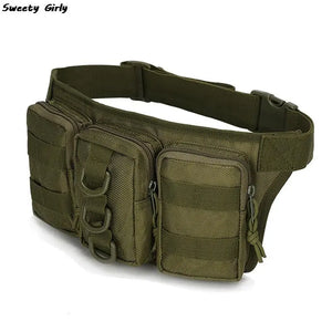 Waterproof Nylon Men Fanny Pack Tactical Military Army Waist Bag Hiking