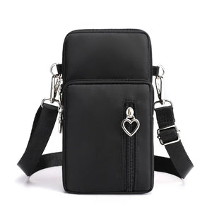 Waterproof Nylon Phone Bag Women's Mini Messenger Crossbody Clutch