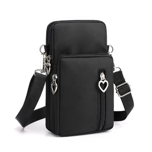 Waterproof Nylon Phone Bag Women's Mini Messenger Crossbody Clutch