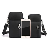 Waterproof Nylon Phone Bag Women's Mini Messenger Crossbody Clutch