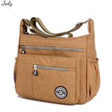 Waterproof Nylon Shoulder Bags Canvas Messenger Bag For Women Female Crossbody B