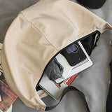 Waterproof Nylon Shoulder Bag Dumpling Shaped Crossbody Handbag Retro Messenger