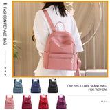 Waterproof Nylon Shoulder School Bags Travel Bagpack Girls Patchwork Backpack